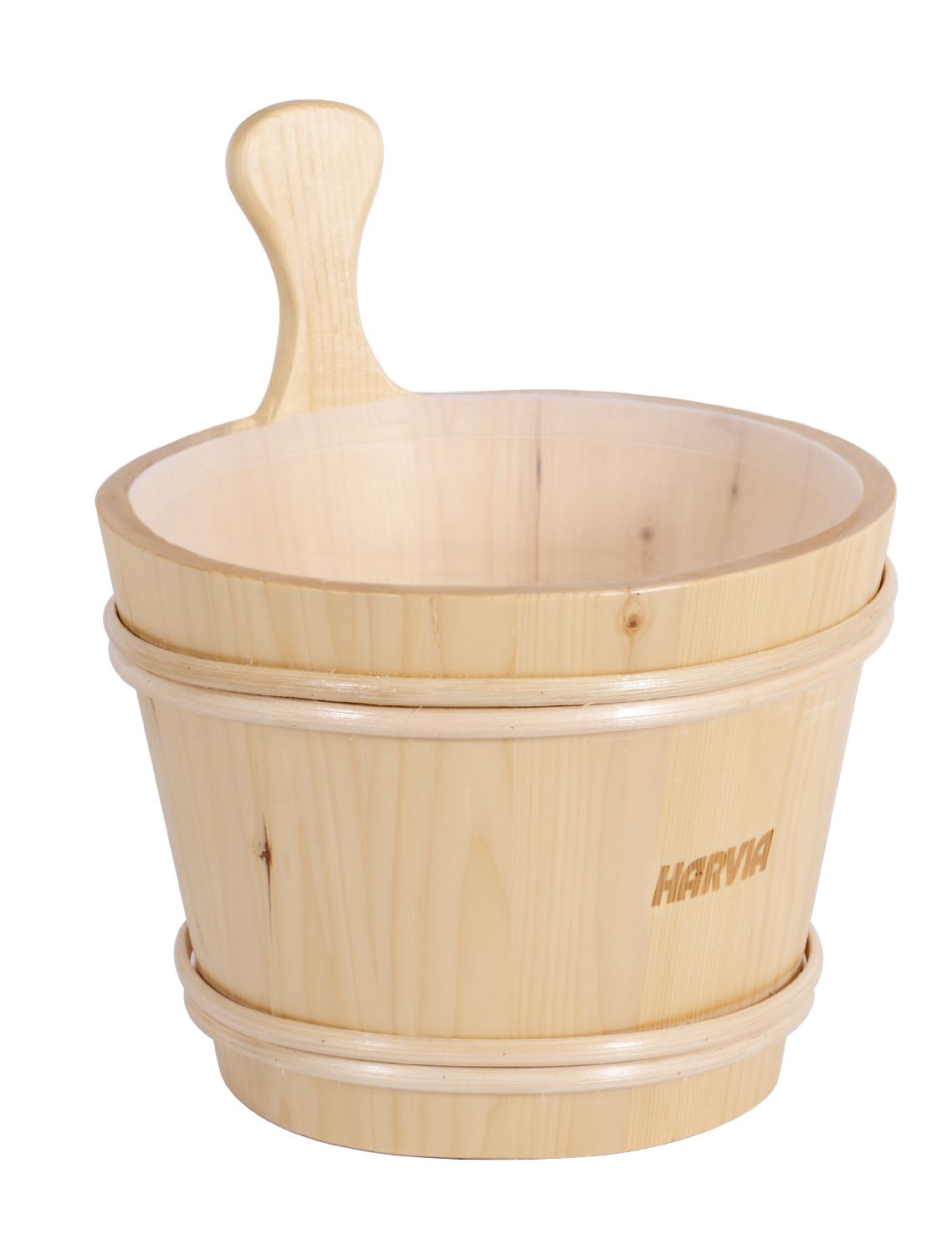 Sauna accessory Harvia bucket 7 l wooden with plastic inner container