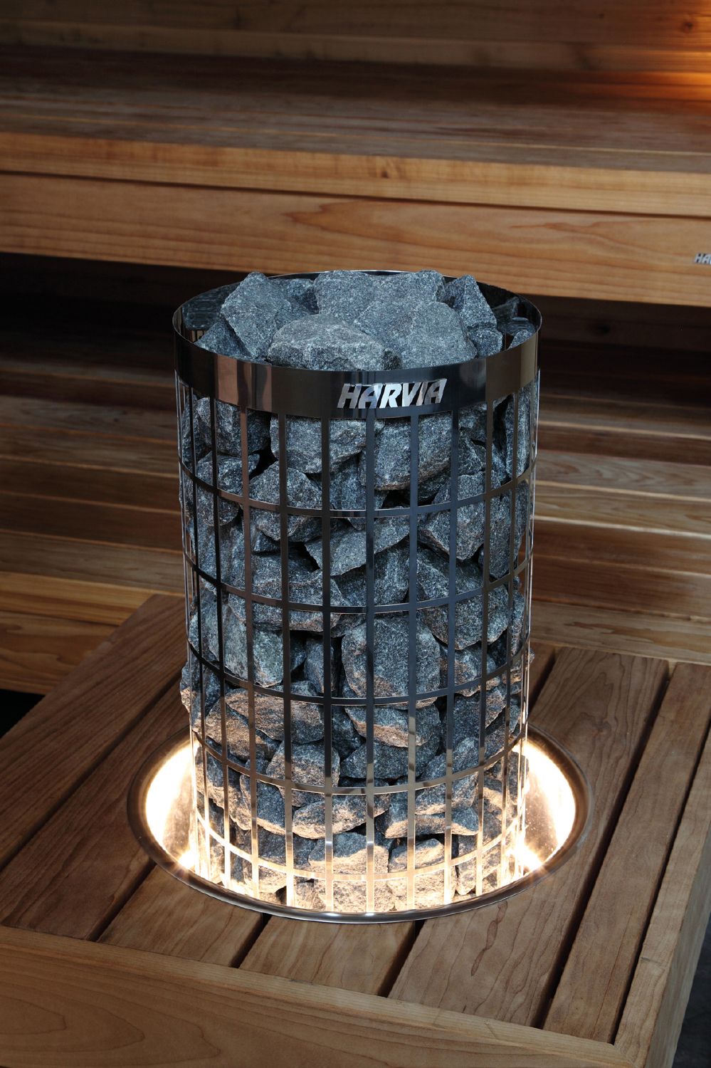 Embedding flange Harvia illuminated for Cilindro and Kivi heaters