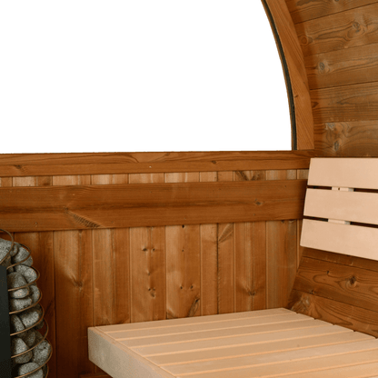 Takoa Half Moon Classic Outdoor Traditional 4-6 Person Barrel Sauna