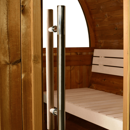 Takoa Half Moon Classic Outdoor Traditional 4-6 Person Barrel Sauna