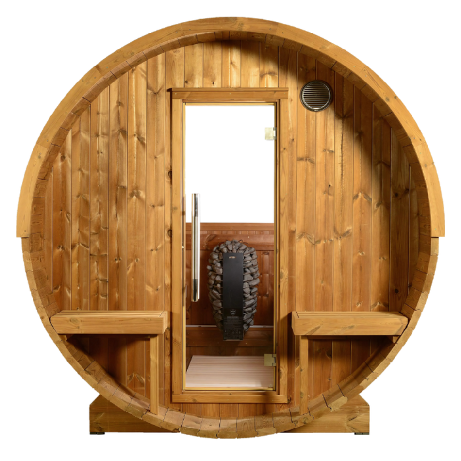 Evander Outdoor Traditional 4-6 Person Barrel Sauna
