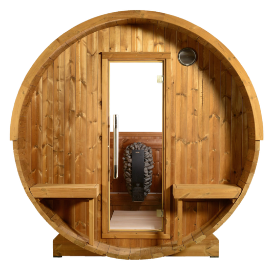 Evander Outdoor Traditional 4-6 Person Barrel Sauna