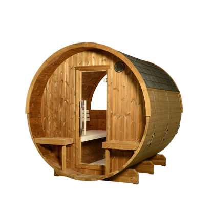 Evander Outdoor Traditional 4-6 Person Barrel Sauna