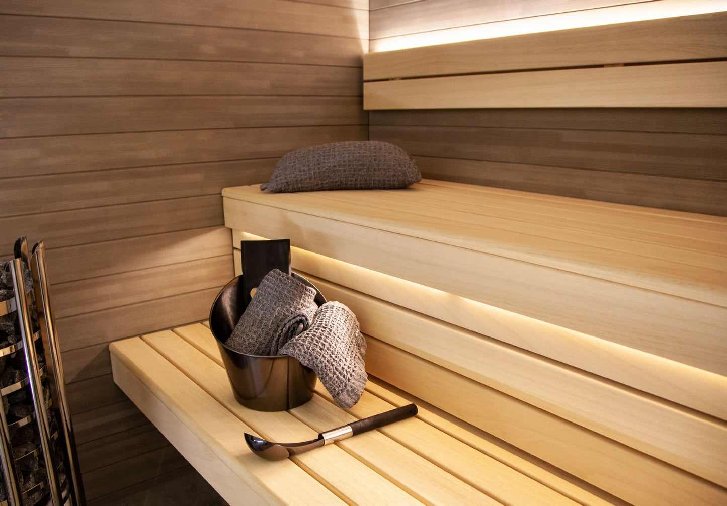 Sauna accessory Harvia sauna set Black Steel