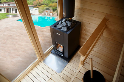 Wood burning heater Harvia Linear 18 compact black
