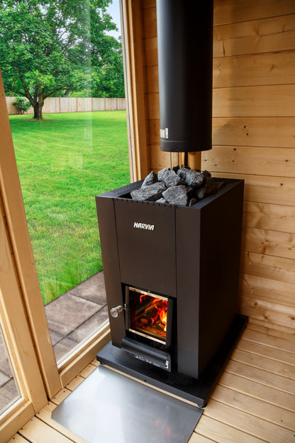 Wood burning heater Harvia Linear 18 compact black