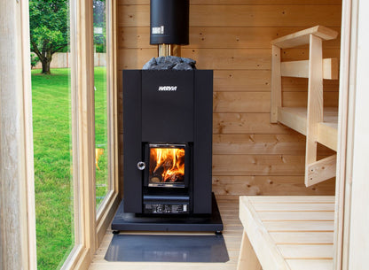 Wood burning heater Harvia Linear 18 compact black