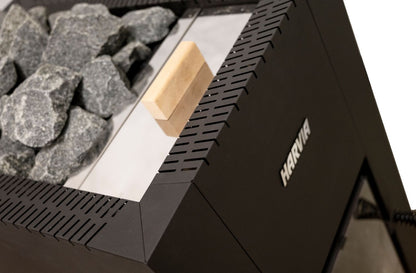 Wood burning heater Harvia Linear 22 GreenFlame ES black