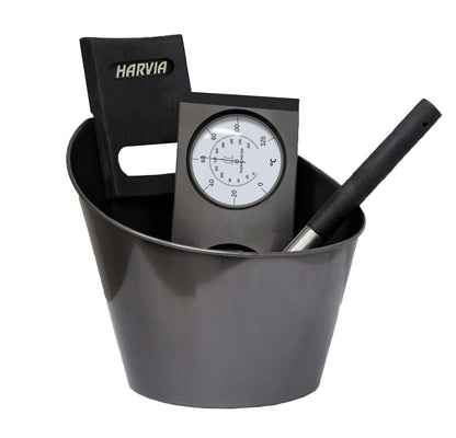 Sauna accessory Harvia sauna set Black Steel