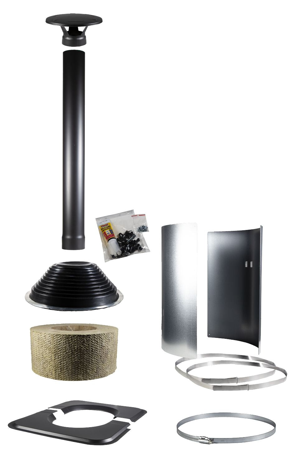 Steel Chimney symmetric accessory kit, black
