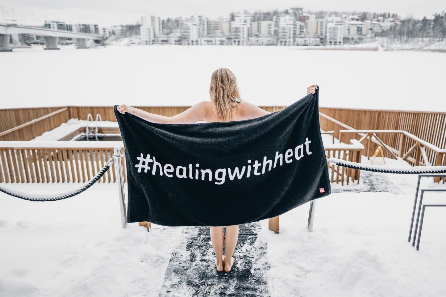 Towel Harvia #healingwithheat 90 x 170 cm black