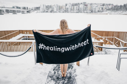 Towel Harvia #healingwithheat 90 x 170 cm black