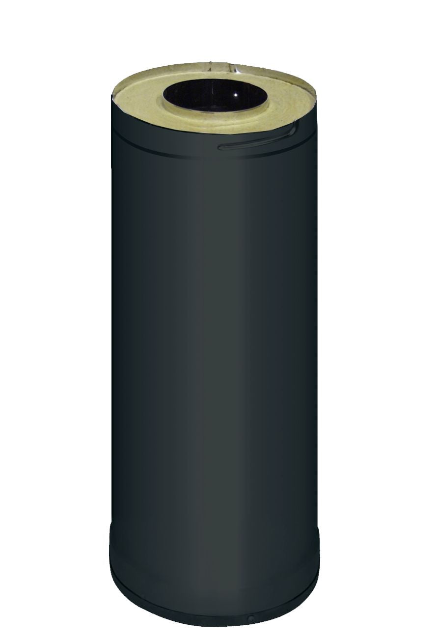 Steel chimney extension 500 mm black