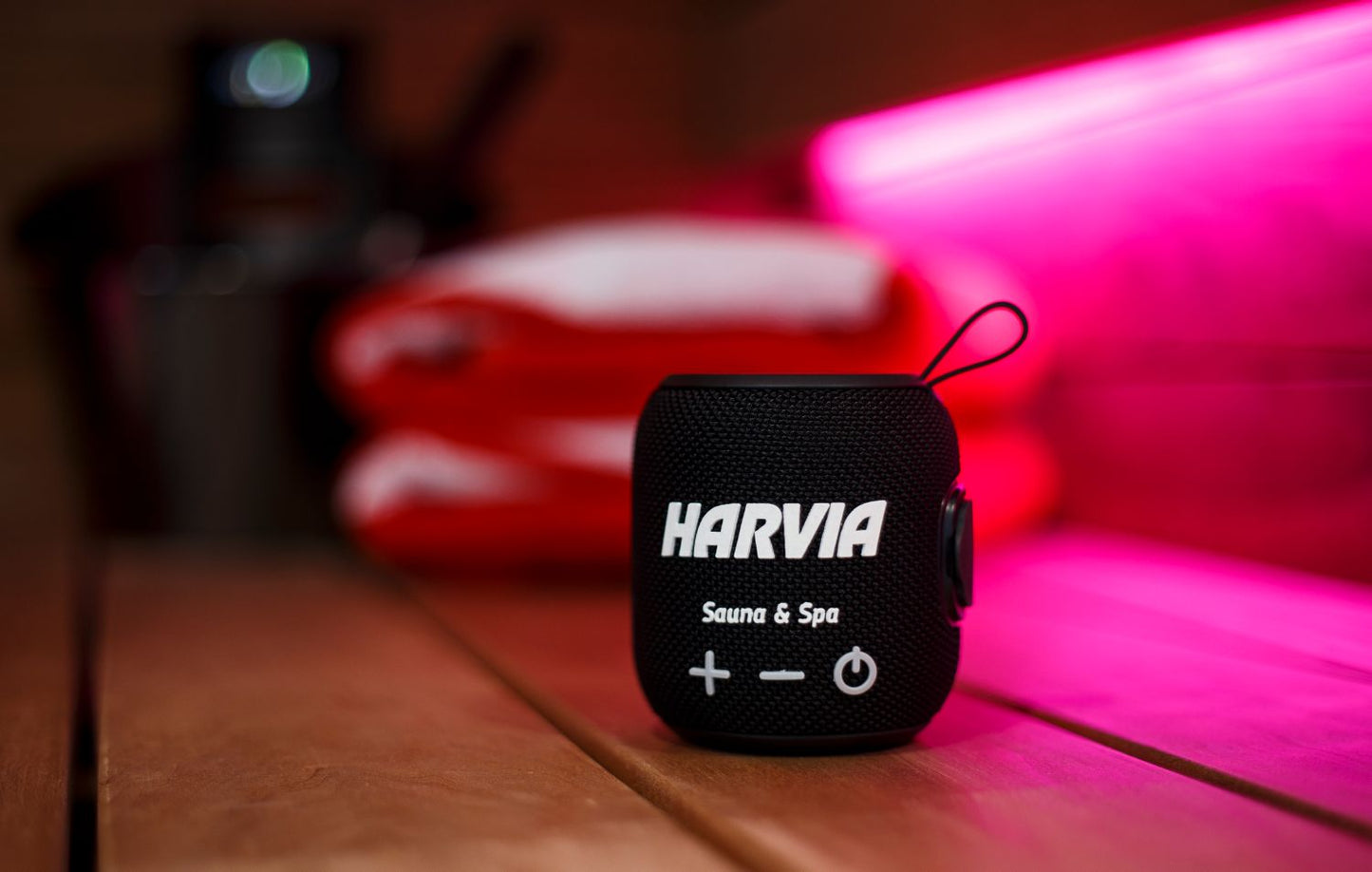 Water-resistant sauna speaker Harvia black