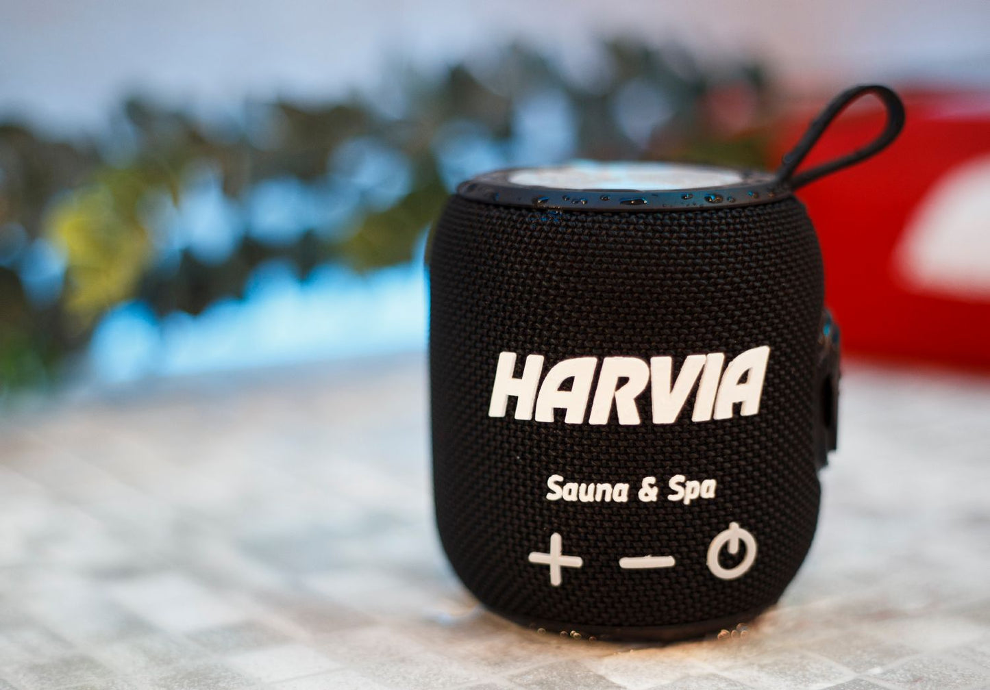 Water-resistant sauna speaker Harvia black