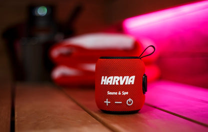 Water-resistant sauna speaker Harvia red