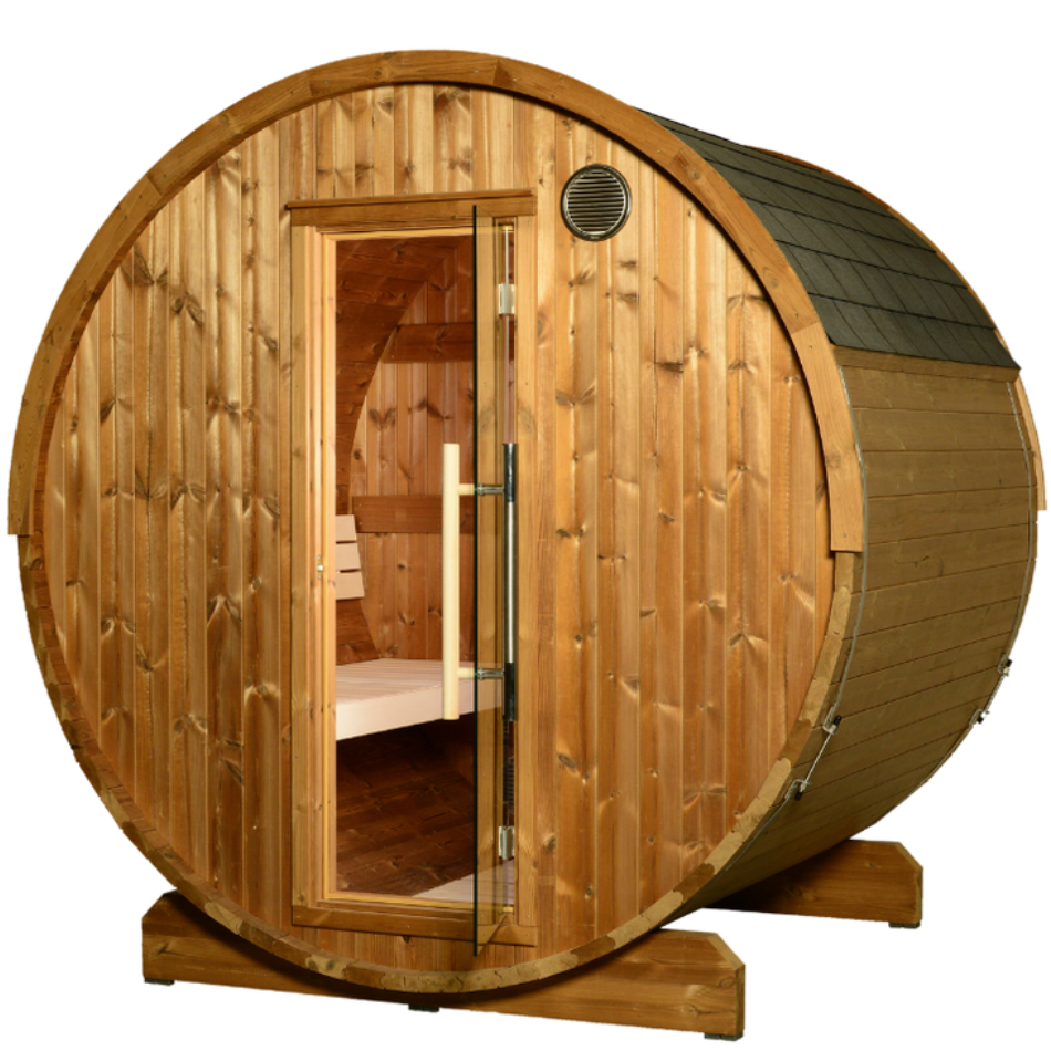 Kuuma Outdoor Traditional 4 Person Barrel Sauna