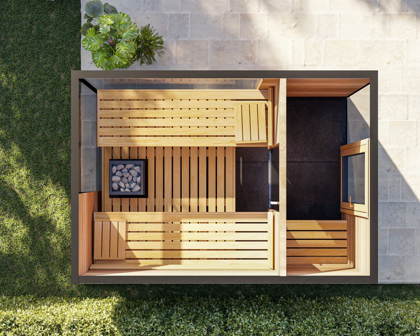 Ombra Outdoor Traditional 4 Person Cabin Sauna